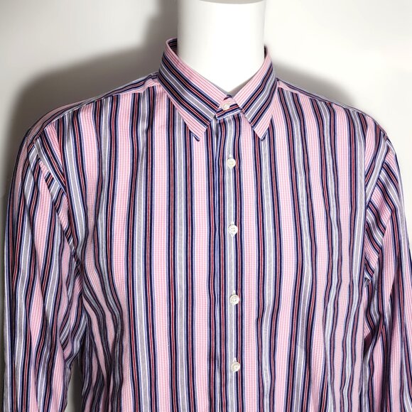 Men's Tailored Striped Shirt By Maxwell Clothiers, Hong Kong, Colors POP! - Picture 2 of 9